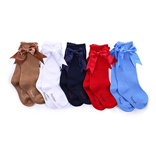 Pettigirl Girls Stretch Handmade Knee High Bow Sock Boutique4