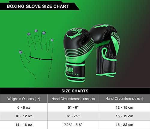 Mma Gel Boxing Gloves Punching Training Bag Mitts Muay Thai Kickboxing Gym Gloves (Green/Black, 12Oz) #TOP5