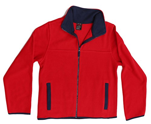 At The Buzzer 98502-RED-4-5 Polar Fleece Boys Jacket - Solid