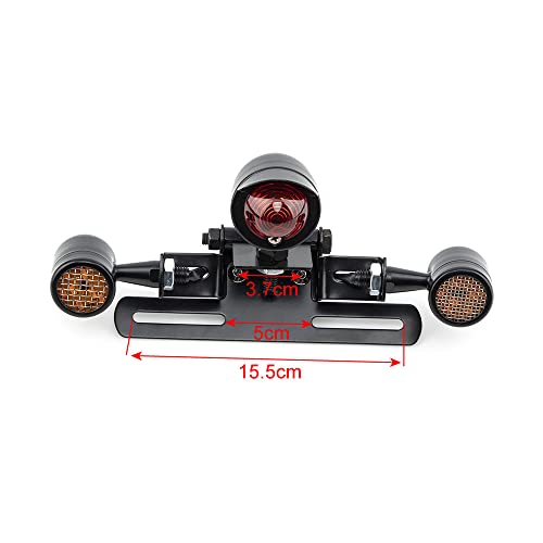 Luz De Freio Traseira De Metal Preto Para Motocicleta Com Luz Indicadora De Direção Para Cafe Racer