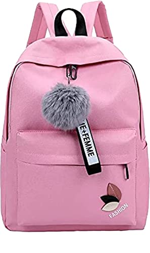 Alina Stylish, Fashionable & Simple Bag For Ladies/Girls/Women School,College,Traveling Bag Casual Backpack, Waterproof Backpack (10 L) (, 12 inch) Waterproof School Bag (Pink, 13 L)