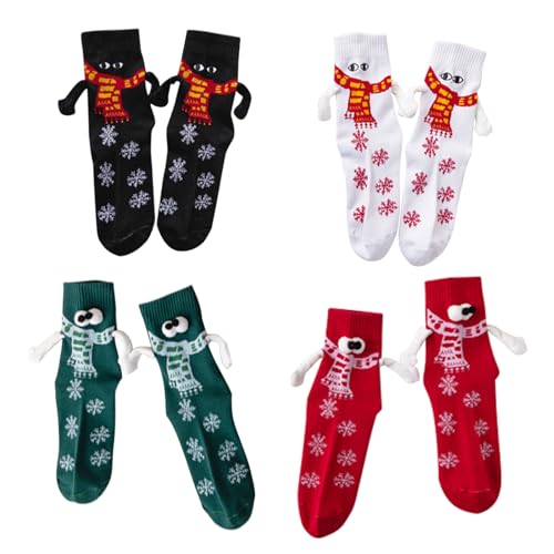 Calcetines de Navidad para parejas Yawlsow un regalo original de diversión 3D