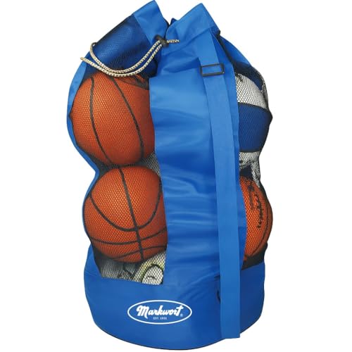 Markwort 8 Basketball Capacity Ball Bag, Blue