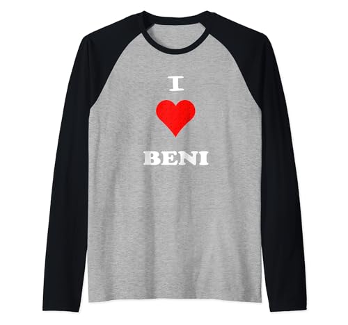 I Love Beni, We Heart Benidorm, España, Benidorm Camiseta Manga Raglan