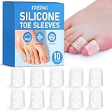 Toe Protectors for Women & Men, Silicone Toe Protectors with Aloe Vera Extract, Toe Covers for Chafing, Corns, Blisters, Toenail Loss and Hammertoes (10 pcs)