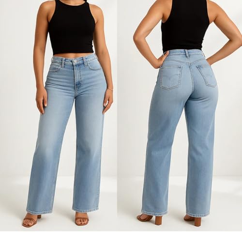 Curvola BBL Jeans Valvari Jeans Deneva BBL Jeans's Tummy Control Baggy Straight2