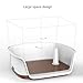 SJJALAKAJA Removable Dogs Potty Easy to Clean Portable Pet Potty Raised Enclosure on Three Sides with Urinary Guide Post Spot Toileting Suitable for Small and Medium Sized Dogs(Brown)