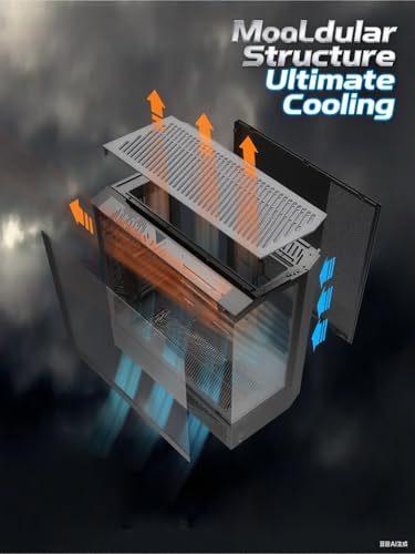 Image of darkFlash DY460 ATX Full Tower PC Case, 4 ARGB Fans, High Airflow,Black