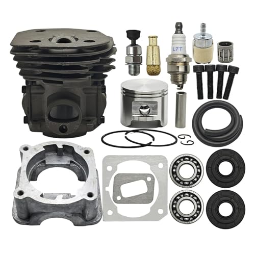 UYTGFO Fit for H-u-s-q-v-a-r-n-a 353 346 350 Chainsaw 537 25 30 02 Fuel Oil Filter Line Spark Plug 45mm Cylinder Piston Crank Bearing Oil Seal Kit