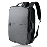[グレヴィオ] ビジネスリュック 2way 3way 薄型 大容量 拡張機能付き 撥水 キャリーオン 軽量 リュック メンズ バックパック USB 黒 グレー ネイビー ブラック (c.3way, b.ライトグレー)