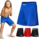 Elite Sports Kids MMA BJJ No GI UFC Grappling Shorts, Sports Shorts for Boys & Girls, Youth Jiu Jitsu Training...
