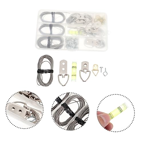 Image of KALLORY 102pcs Photo Hanging Kit Durable Wire Screws Hooks for Picture Frames Art Mirrors for Home Office School Wall Mounting Versatile Hanging Hardware
