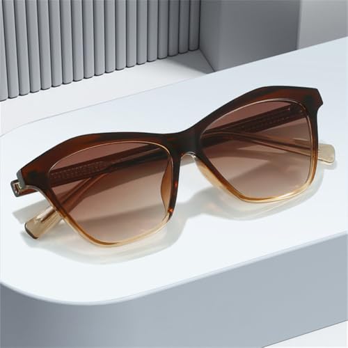 Polygon Cat Eye Women Sunglasses Retro Gradient Shades UV400 Men Double Color Sun Glasses2