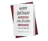 Funny Birthday Card for Girlfriend - Cheeky Girlfriend Anniversary Card - Perfect Card for Her -...