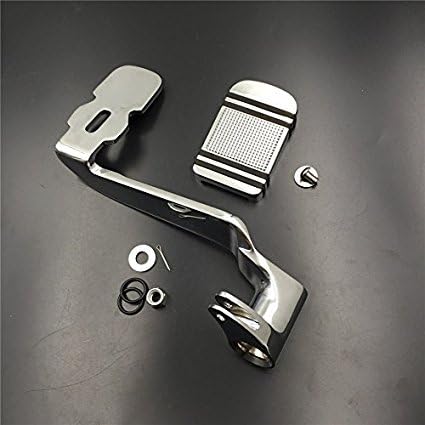 XKMT-Chrome Billet Rear Brake Lever Brake Pedal Foot Lever with Foot Peg Airflow Compatible with 2014-later Touring Trike Road King Street Glide CVO Tri Glide FLHR [B01JA227UY]