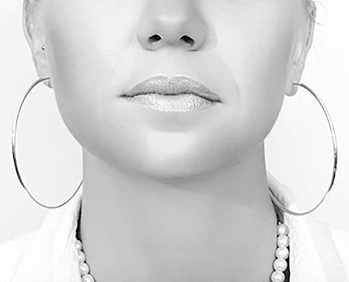 FANTOM Hoop 925 Sterling Silver Earrings. 30mm - 1.20 Inch Diameter Made in Italy3