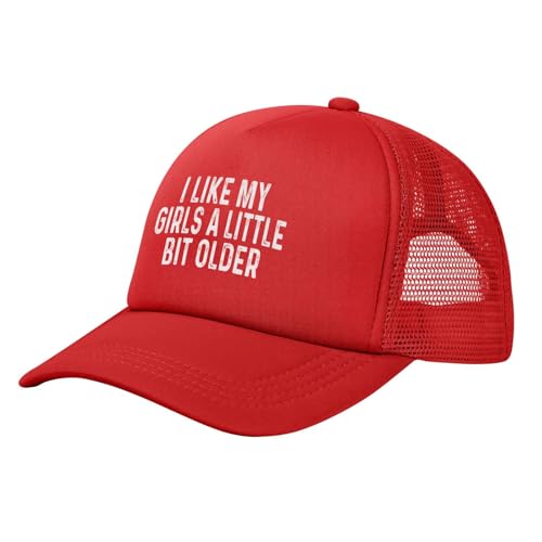 KWQDOZF Me Gustan Las Chicas un Poco Mayores. Gorra de Camionero. Gorras Divertidas para Hombres y Mujeres.