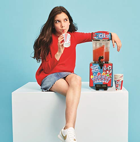 iscream Genuine ICEE Brand Cherry and Blue Raspberry Flavor Syrup Boxed Set for ICEE At Home Slushie Maker