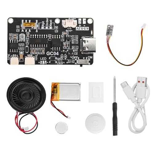 QUXVUIS GC03 Grabación de Movimiento de Tarjetas felicitación, música Personalizable para Tarjetas únicas Navidad y cumpleaños, Caja Regalo Creativa PCB, Cuatro
