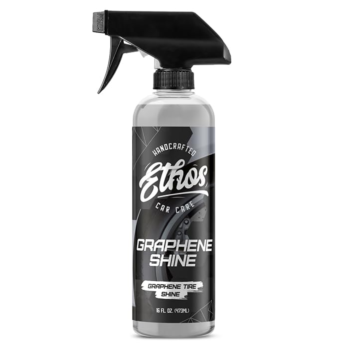 e - Tire Shine Spray, 16oz High Sheen, Non Greasy, Sling Free Finish! Conditions and Protects Rubber with UV Protection