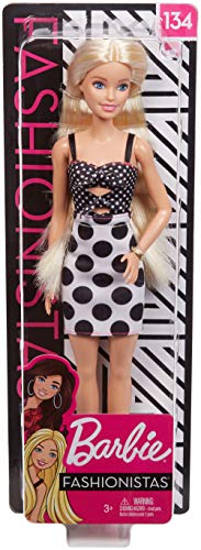 Muñeca Barbie Fashionistas con cabello largo rubio miniatura 6