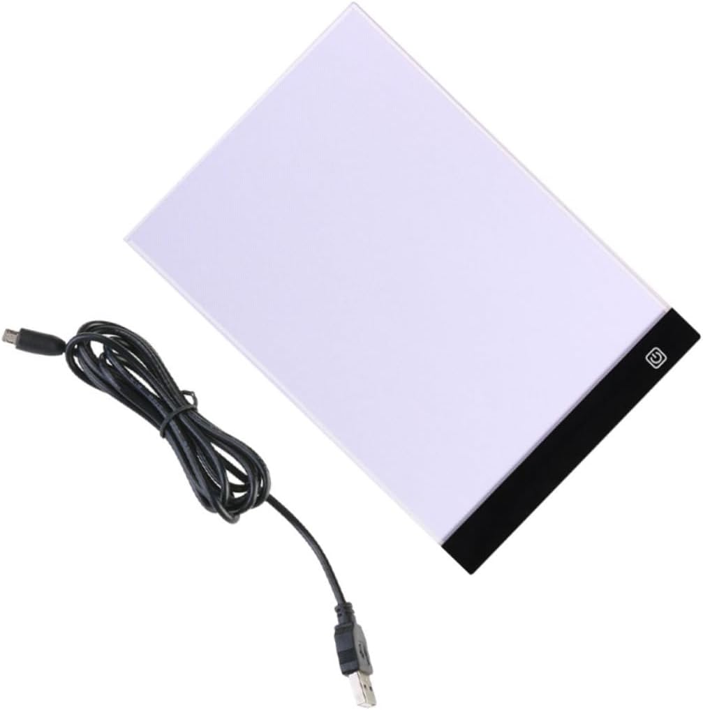 VILLFUL LED Light Table Adjustable Tracing Light Box with Three-Level Brightness USB Powered Art Pad for Drawing Sketching and Stencil Design