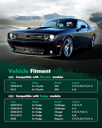 Image of SCITOO Alternator 11383 Fit for Charger 2008 2009 2010 08 09 10 2.7L 3.5L 5.7L 6.1L 2.7 3.5 5.7 6.1 421000-0620 11383-11382 04896805AE 4896805AE 12V 160Amp CW 6-Groove Pulley