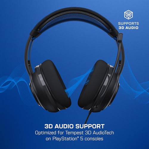 Image of Turtle Beach Atlas 200 Wired Multiplatform Gaming Headset for PS5, PS4, PC | PlayStation Licensed, 50mm Drivers, 3D Audio, Flip-to-Mute Mic, Memory Foam Earpads, Floating Headband, Lightweight, Black