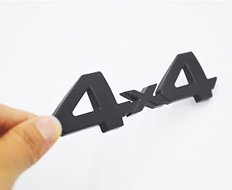 HUAPX 1Pack Metal Car 4x4 Emblem 3D Chrome Badge Decal Sticker Compatible with 4RUNNER Tundra Tacoma Rear Tailgate Tail Gate Door Truck SUV Pickup (New Matt Black)