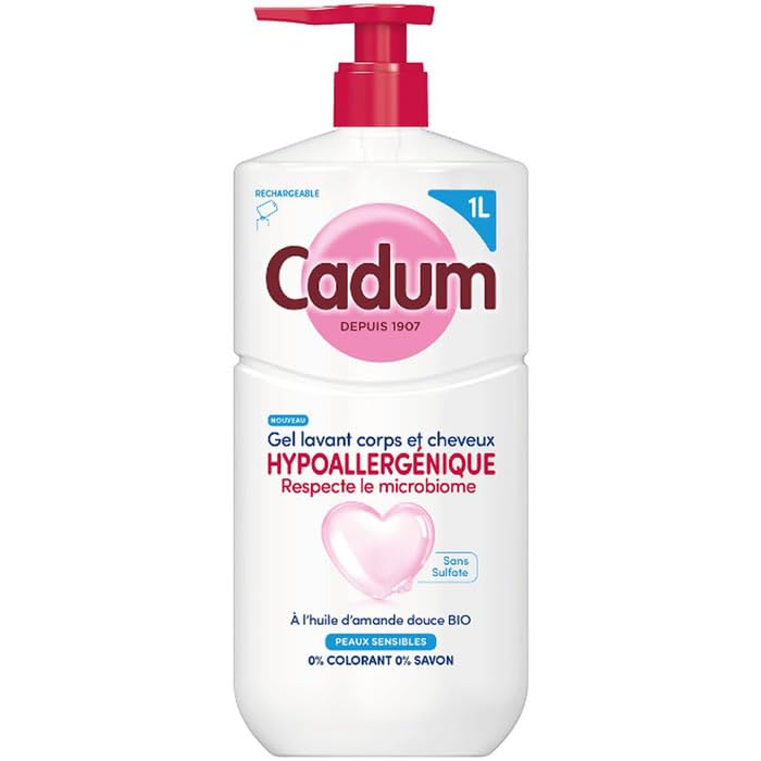 CADUM Gel douche 2en1 hypoallergénique 1 L