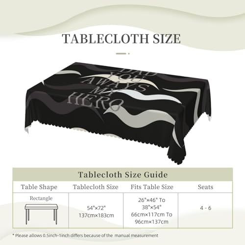 Nappe rectangulaire anti-tache et huile lavable pour table propre