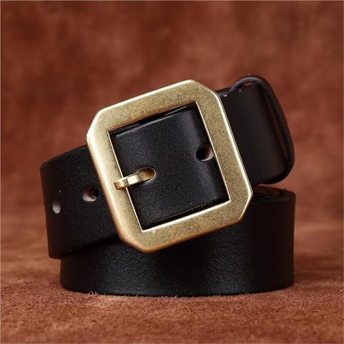 Ceinture en cuir de vachette véritable 5 mm d'épaisseur avec boucle ardillon classique - 4