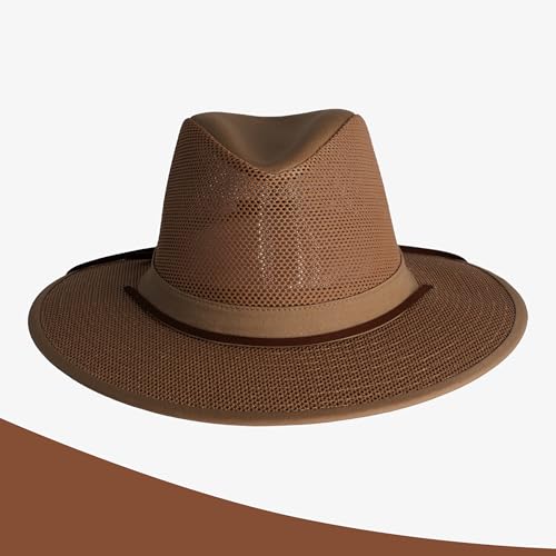 Image of Henschel Hats Original Aussie Breezer - Wide-Brim Sun Hat for Men with Adjustable Chin Cord | Perfect Men's Summer Hat