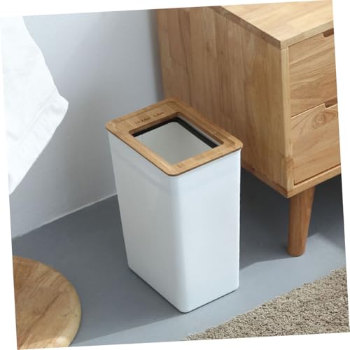 Caneca de basura rectangular blanca de estilo nórdico miniatura 5