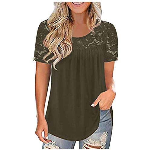 Women s Bow Self Tie Scalloped Cut Out Short Sleeve Elegant Office Work Tunic Blouse Top Womens Tunic Tops, Women Casual Short Sleeve V Neck High Low Blouse Shirt Tops Women s