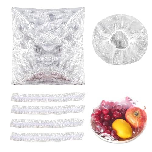 xolear 300 Pièces Sacs de Conservation Frais, Film Alimentaire Reutilisable Sacs de Conservation des Aliments, Avec élastique film Etirable Alimentaire, pour Conserver la fraîcheur des Aliments