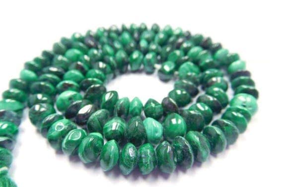 Malachite naturelle perles disque 6-12 mm pour offrir un bracelet artisanal personnalisé