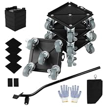 Dollate Furniture Movers with 5 Wheels, 4 Pack Heavy Duty Furniture Dolly, Furniture Lift Mover Tool Set for Moving Appliances, Maximum Load 3306LBS