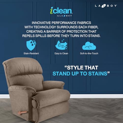 Image of LA Z BOY American Import Cardinal Single Seater Manual I-Clean Fabric Reclina Rocker Recliner Sofa | Premium Durable Iconic Comfort Home Design | Living Room Relax Seating Chair | I Hallendale Wicker