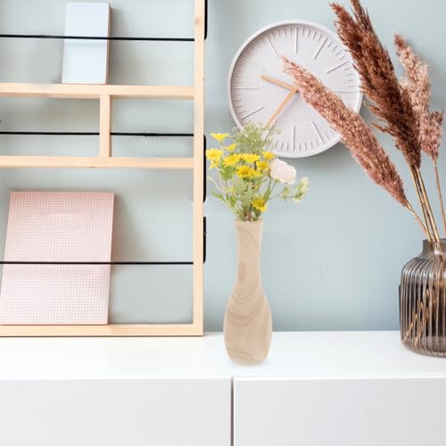 Maceta decorativa interior de madera beige ideal para crear un ambiente cómodo en tu salón 5