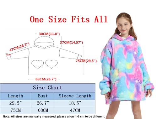 Shamdon Home Collection Kids Oversized Blanket Hoodie,Wearable Blanket Sweatshirt for Girls Boys, Sherpa FLeece Hooded Pullover with Pocket for Children Teens Aged 5-15 - Image 6
