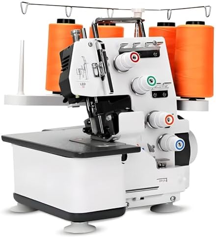 Serger Sewing Machine with Upgraded LED Light and Accessories Kit, Heavy-Duty Durable Metal Frame Overlock Machines