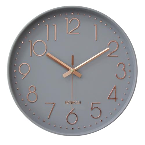 HZDHCLH Funkuhr 30 cm Großes Ziffernblatt Wanduhr Geräuschlos,Geeignet für Schule, Zuhause, Wanddekoration