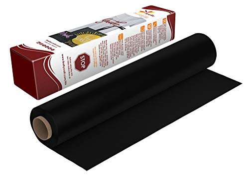 Firefly Craft Regular Black, Heat Transfer Vinyl for Shirts - Iron on Vinyl for Cricut & Silhouette Heat Press Vinyl for Shirt Transfers - Iron on HTV Vinyl - 3 Pieces, 12" X 20" (5 Feet) Each