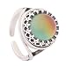 MOJO JEWELRY Mood Ring Adjustable in Antique Sterling Silver Finish Best Handmade Mood Stone