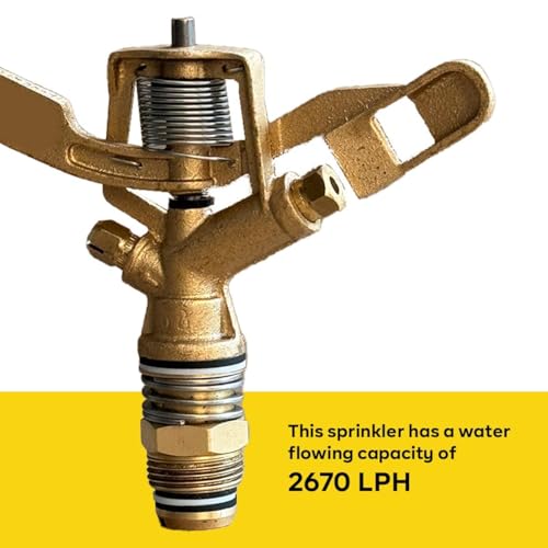 Image of Brass Nozzle Rotating Water Sprinkler for Garden & Agriculture 360 Degree Irrigation 20mm or 3 /4 Inch Pack of 5
