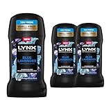 Lynx Fine Fragrance Collection Stick Deodorant for Men Blue Lavender, Pack of 3, 72 Hours Odour Protection Aluminium-Free Premium Deodorant Stick Infused with Essential Oils, 50 ml