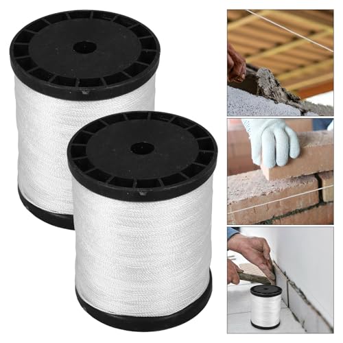 FUOYLOO cuerda de nylon para mampostería y jardinería, hilo trenzado de nylon, 2 rollos (0.195 kg cada uno) miniatura 7