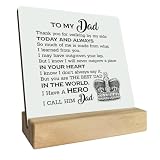 A1 To My Dad Wooden Plaque, You Are My Hero, Best Dad Ever, Birthday &