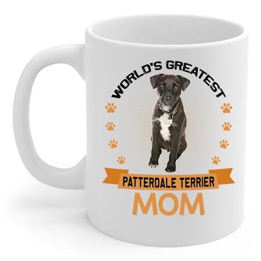 Lovesout World's Greatest Dark Brown Patterdale Terrier Dog Mom Gifts For Women Funny Coffee Mug White Ceramic Cup 11oz